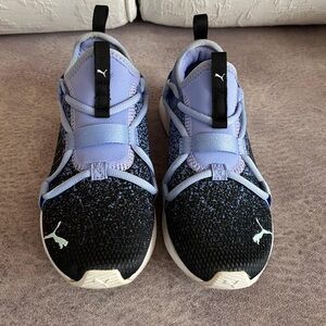 Puma Women's Black and Lavender Athletic Shoes